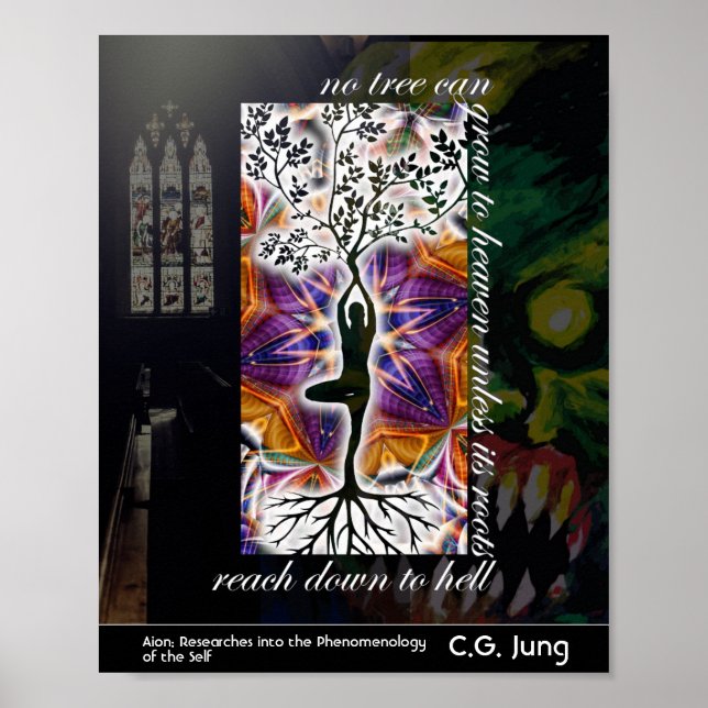Póster Jungian la Buena Cita Malvada Árbol Roots Heaven M (Frente)