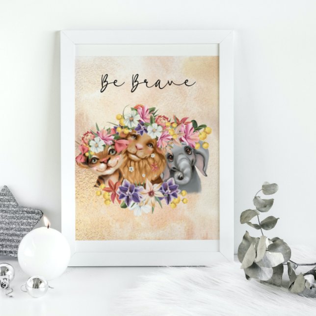 Póster Jungla Safari wildone baby ducha acuática Gold (Subido por el creador)