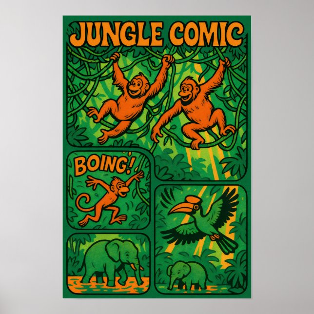 Póster Jungle Comic Fun (Frente)
