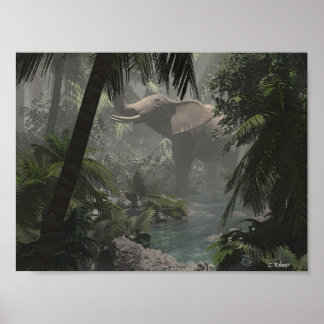 Póster Jungle Elephant