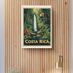 Póster Jungle Escape – Viaje Vintage a Costa Rica