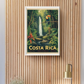 Póster Jungle Escape – Viaje Vintage a Costa Rica