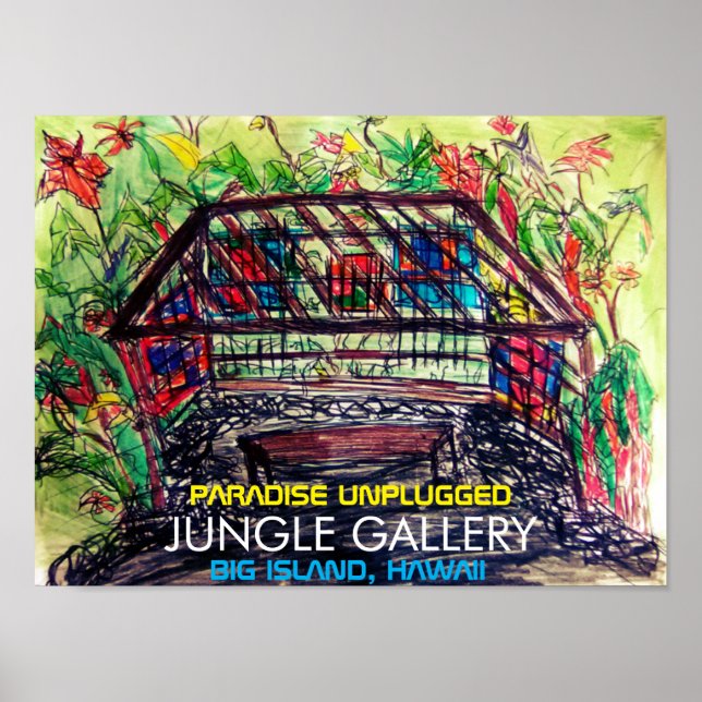 PÓSTER JUNGLE GALLERY BIG ISLAND, HAWAII (Frente)