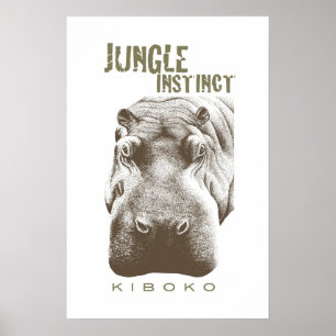 Póster Jungle Instinct™_Kiboko_2 tono marrón