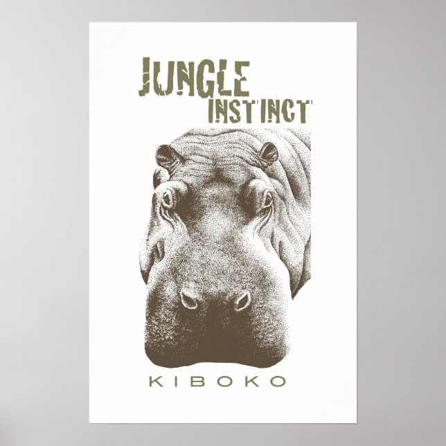 Póster Jungle Instinct™_Kiboko_2 tono marrón (Frente)