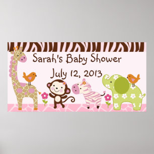 Póster Jungle Jill/Chica Animales Poster/Banner de Baby S