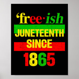 Póster Junio de 1865 Historia negra Libertad afroamerican