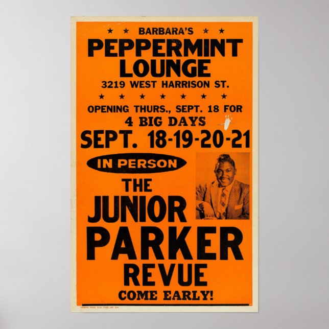 Póster Junior Parker Peppermint Lounge Concert Poster (Frente)