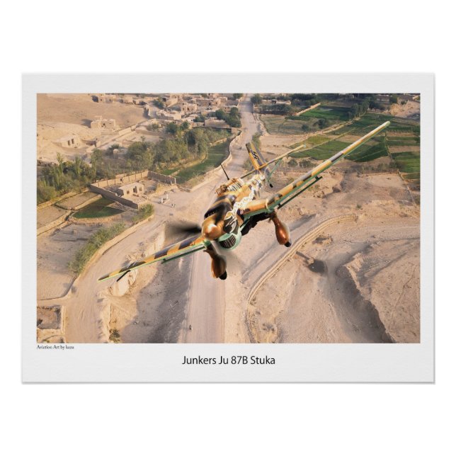 Póster Junkers Ju 87R-2 Stuka 'Desert Snake' (Anverso)