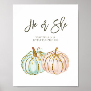 Póster Junta de votación de calabazas de menta y calabaza