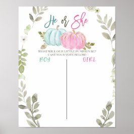 Póster Junta de votaciones sobre la vegetación de calabaz