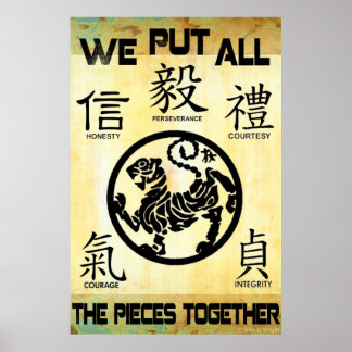 Póster Juntar Poster de artes marciales