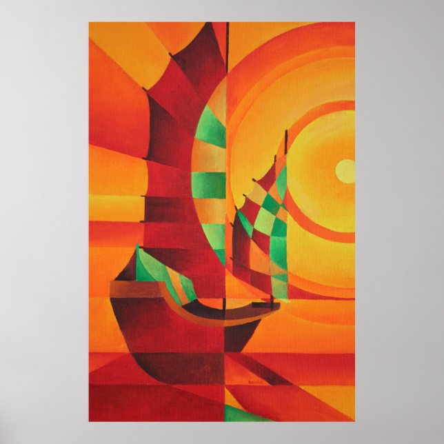 Póster Juntas Cubistas En El Mar Rojo (Frente)