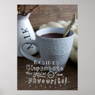 Póster Junto al chocolate