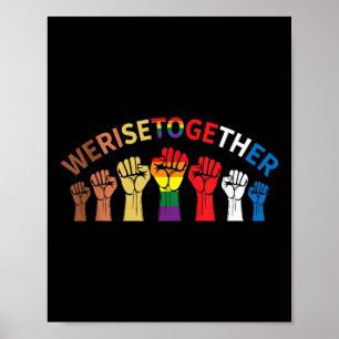 Póster Juntos Apoyamos el Orgullo Negro Orgullo Gay Lgbtq