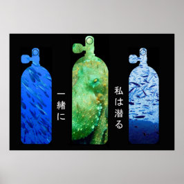 Póster juntos buceamos