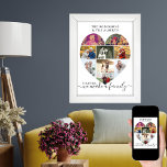 Póster Juntos Collage de fotos con forma de corazón perso<br><div class="desc">Crea tu propio poster personalizado con 9 de tus fotos favoritas y tu(s) apellido(s). La plantilla de fotos está configurada para crear un collage de fotos en forma de corazón de amor, mostrando tus fotos en una mezcla de retratos y paisajes. Carga tus fotos trabajando en filas, de arriba a...</div>