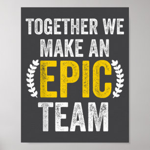 Póster Juntos hacemos un equipo de EC - increíbles compañ