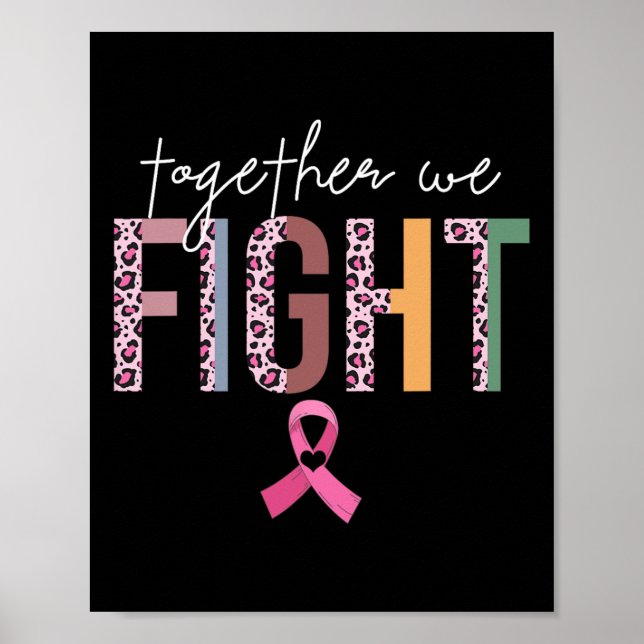 Póster Juntos Luchamos Concienciación sobre el Cáncer de  (Frente)