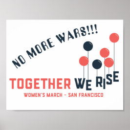 Póster Juntos nos levantamos - ¡No más guerras!