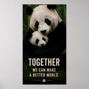 Póster 🐼 Juntos Podemos Crear Un Mundo Mejor 🌎