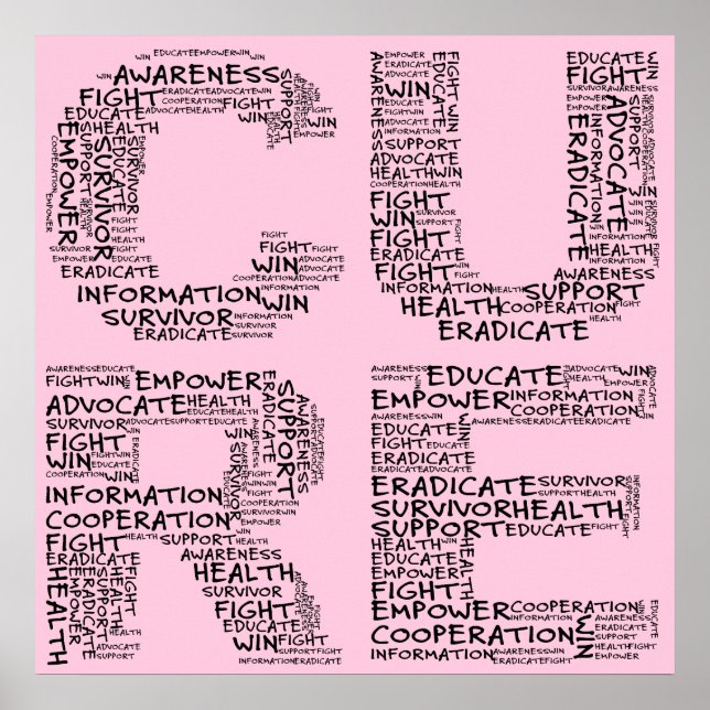 Póster Juntos podemos encontrar una cura (texto negro) (Frente)