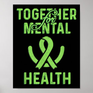 Póster Juntos por la salud mental enfermedad del cerebro 