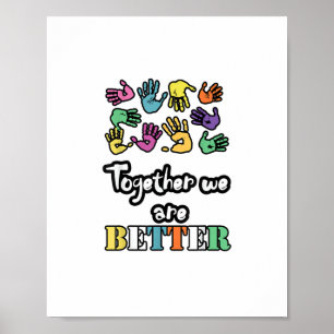 Póster Juntos Somos Fuertes y Mejor Motivación Social