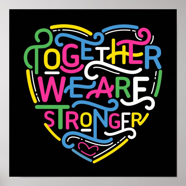 Póster Juntos Somos Más Fuertes (Frente)