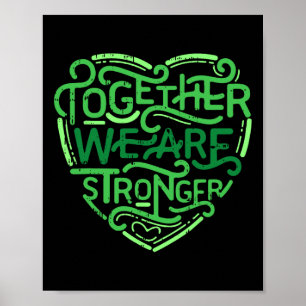 Póster Juntos Somos Más Fuertes Conciencia de la Salud Me