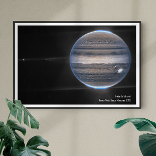Póster Júpiter en infrarrojos, telescopio espacial James