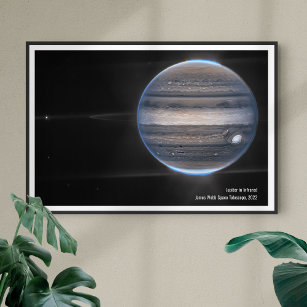 Póster Júpiter en infrarrojos, telescopio espacial James 