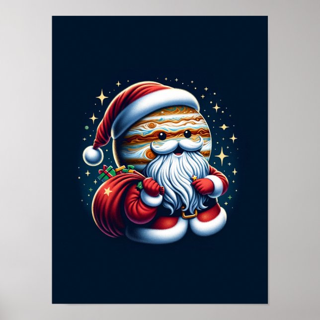 Póster Júpiter Jolly Old St. Nick Santa Claus Astrología (Frente)