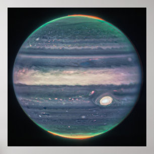 Póster Jupiter Neon Glows   NIRCam   JWST