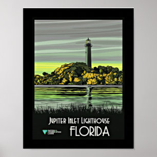 Póster Júpiter, poster de viajes vintage de Florida