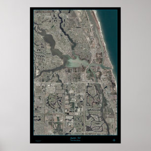Póster Júpiter, poster del satélite del mapa de la