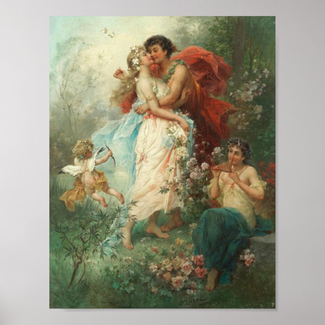 Póster Juramento de amor por Hans Zatzka - poster (Frente)