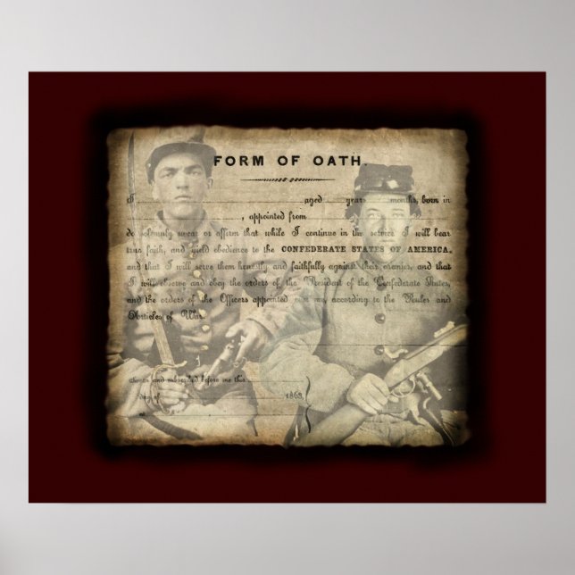 Póster Juramento de servicio confederado (Frente)