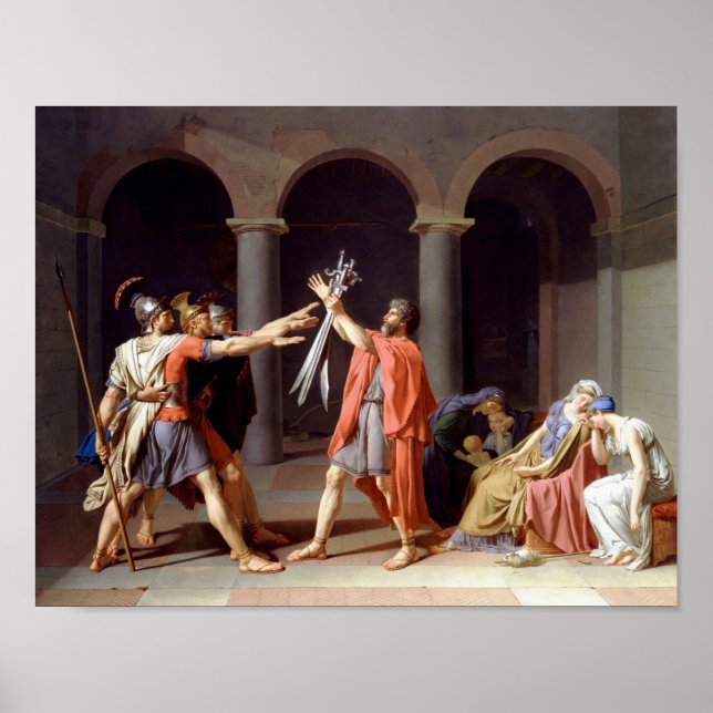 Póster Juramento del Horatii - Jacques-Louis David -1786 (Frente)