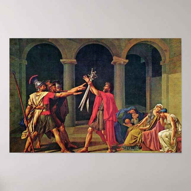 Póster Juramento Del Horatii Por David Jacques-Louis (Mej (Frente)