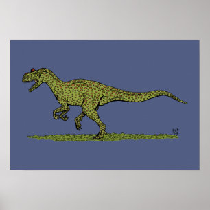 Póster Jurásico Dinosaurio Allosauro