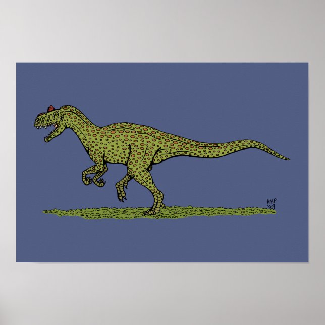 Póster Jurásico Dinosaurio Allosauro (Frente)