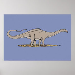 Póster Jurásico Dinosaurio Apatosauro