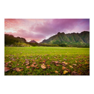 Póster Jurásico Sunset