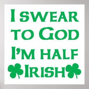 Póster Juro por irme, soy mitad irlandés
