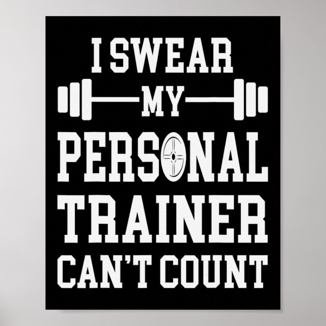 Póster Juro que mi entrenador personal no puede contar un (Frente)