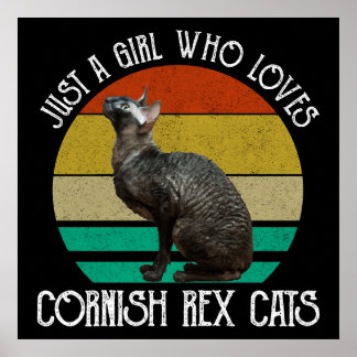 Póster Just A Girl Who Loves Cornish Rex Cats