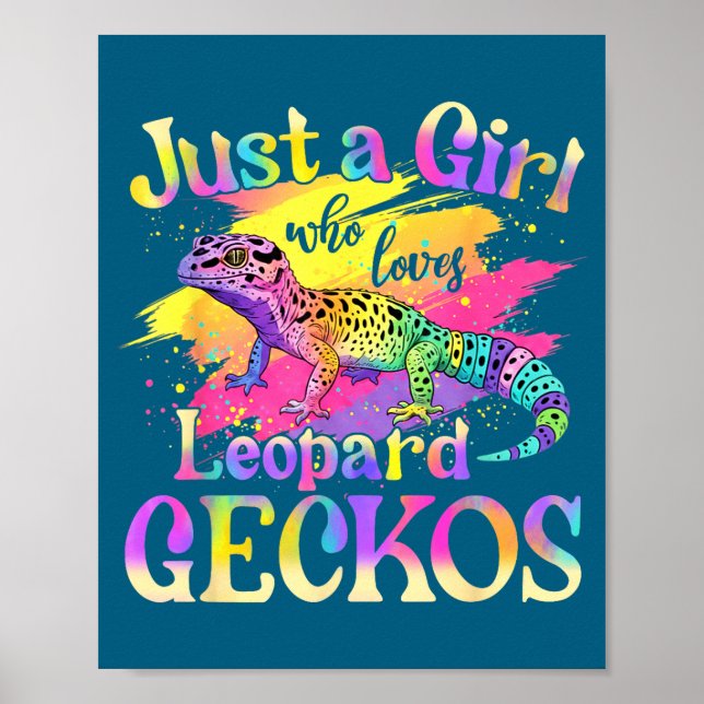 Póster Just A Girl Who Loves Leopard Geckos  (Frente)