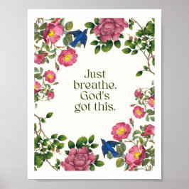 Póster Just Breathe. God's Got This