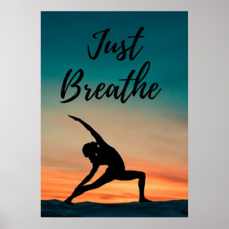 Póster Just Breathe - Poster de yoga